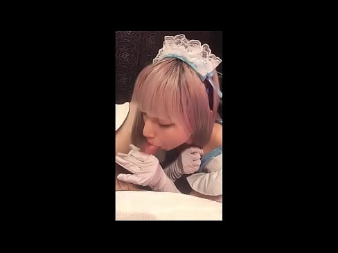 ❤️ Japonų dievaitis [mayuka], prancūzės tarnaitės kostiumas, 1 dalis, blowjob ir masturbacija su losjonu ☑ Anal video prie mūsų ❤